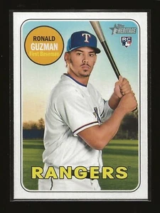2018 Topps Heritage High Number Ronald Guzman Texas Rangers RC (#611) - Picture 1 of 2