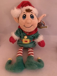 Teddy Mountain "Jingle" Santa's Elf Verde Rojo Navidad Juguete Suave 16" y Etiqueta - Imagen 1 de 4