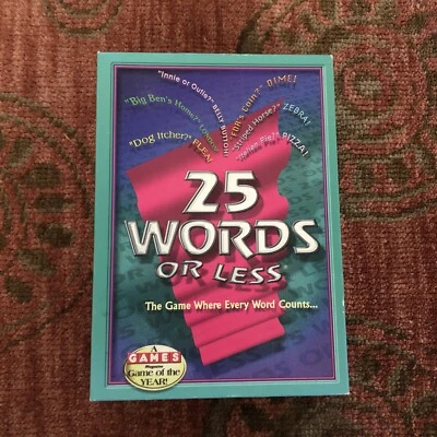 25 Words Or Less Game 1997 Winning Moves 100% Complete Pre-owned  - Image 1 of 4
