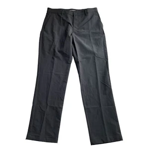 Banana Republic Performance Trouser Pant Chino Black Size 34W 31L NWT Flat front - Picture 1 of 10
