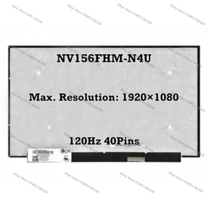 NV156FHM-N4U 15.6" 40 Pins FHD 120Hz Slim Laptop LCD Screen Replacement Panel - Picture 1 of 1