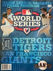 2012 WORLD SERIES PROGRAM SAN FRANCISCO GIANTS DETROIT TIGERS MADISON BUMGARNER - Picture 1 of 2