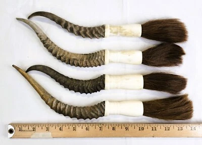 Cepillos de caligrafía de crin de caballo/marfil sintético/cuerno de cabra Foto 1 de 3