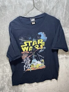 Camiseta Star Wars Negra Gráfica Retro Manga Corta Darth Vader Para Hombre Talla L - Imagen 1 de 6