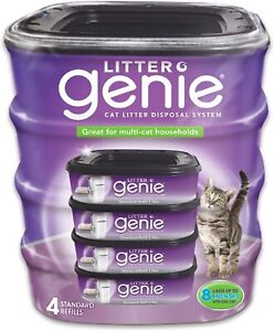 Litter Genie Cat Litter Disposal System - Pack of 4