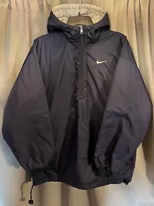 Vintage 90s Nike Reversible Puffer Jacket Blue Beige Gray Size Small - Picture 1 of 8
