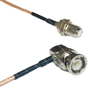 RG316 F FEMALE to BNC MALE ANGLE Coax RF Cable USA-Ship - Picture 1 of 1