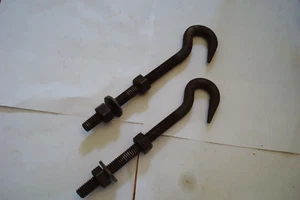 VINTAGE WIRE ROPE FASTENING/SUSPENSION HOOK, 1/2 " DIAMENTER, HEAVY DUTY, VGC - Picture 1 of 6