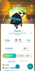 Paldean Tauros (Aqua) | Pokemon Trade Go - Picture 1 of 2
