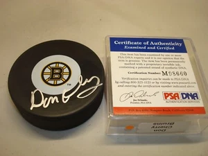 Disco de hockey firmado por Don Cherry por los Boston Bruins autografiado PSA/ADN de autenticidad 1C - Imagen 1 de 4