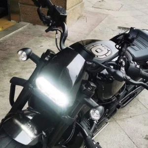 Cubierta protectora de faros con patrón de fibra de carbono para Harley Sportster S 1250 2021-2024 - Imagen 1 de 5