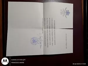 PAPA GIOVANNI XXIII LETTERA VATICANO SEGRETERIA DI STATO SUA SANTITA' FIRMA CAR - Foto 1 di 1