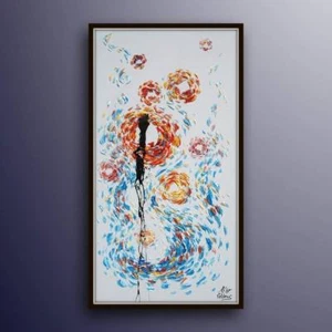 Abstraktes Gemälde 55" Original Ölgemälde, Handarbeit zeitgenössische Kunst, Pop Art - Bild 1 von 6