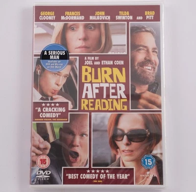 Burn After Reading DVD (2009) NEW George Clooney Brad Pitt John Malkovich Comedy - Image 1 of 4