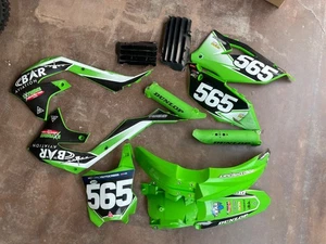 2015-2024 kx450 kx250 plastics Graphics Racing Kawasaki shroud number plate 1 - Picture 1 of 16