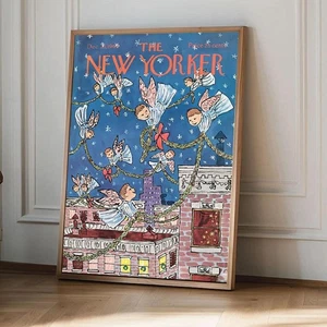 Retro Christmas Tree Poster | Vintage The New Yorker 2001 Holiday Wall Art - Picture 1 of 5