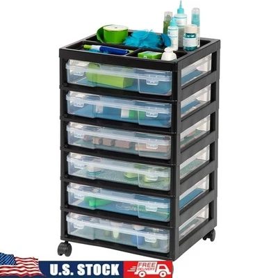 6 Tier Scrapbook Storage Cart W/ Cases Durable Organizer Crafting & Supplies New - Image 1 of 4