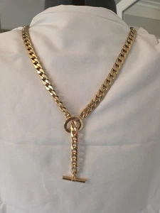Chico's schwere Gold Faux Lariat Halskette - Bild 1 von 7