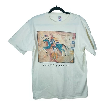 Camiseta De Colección Años 90 Bosque Petrificado Nativo Arizona Grande Gráfico JERZEES Foto 1 de 4