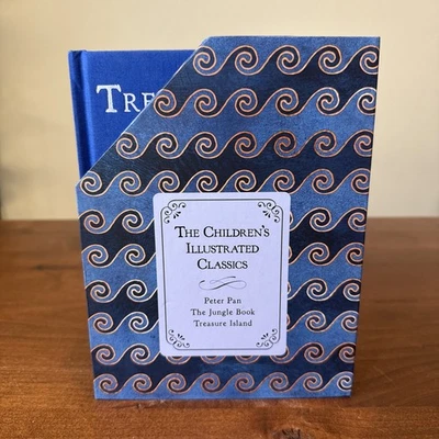 The CHILDRENS ILLUSTRATED CLASSICS Jungle Book Peter Pan Treasure Island Box Set - Image 1 of 4