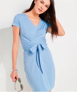 Vineyard Vines Women’s Striped Sankaty Tie Waist Dress Crystal Blue Size XXS - Picture 1 of 10