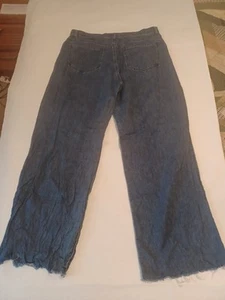Kut From The Kloth Jeans Women's 34x27 Meg High Rise Wide Leg Blue Denim Tag 12 - Picture 1 of 9