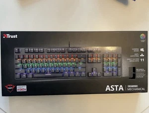 Trust Astra GXT 865 Mechanical UK Keyboard with 7 Colour Cycles - A Key Marked - Picture 1 of 5