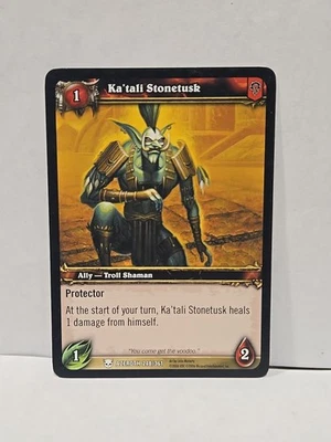 World Of Warcraft TCG Heroes Of Azeroth Ka'tali Stonetusk Regular Common - Image 1 of 2