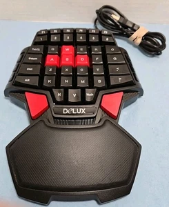 Teclado ergonómico para juegos "Hitman" Delux T9 46 teclas USB con cable USB con cable - Imagen 1 de 11