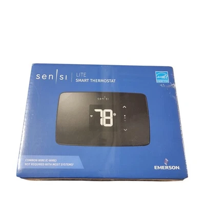 Emerson Sensi Lite ST25 Wi-Fi Smart Programmable Thermostat - Black Sealed New - Image 1 of 4