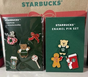 2er Set - 22025 Starbucks Bear Pin Set - Weihnachten Cake Pop/Tasse/Becher/Ingwer/Bearista - Bild 1 von 11
