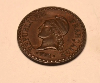 1848 Uma moeda francesa de 1 centavo boa! - Imagem 1 de 2