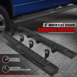 For 09-14 Ford F150 Super Crew Cab Black 6" Side Step Nerf Bar Running Boards - Picture 1 of 8