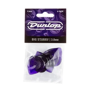 Dunlop Lexan Big Stubby Picks 3 mm, paquete de 6 (NUEVO) - Imagen 1 de 3
