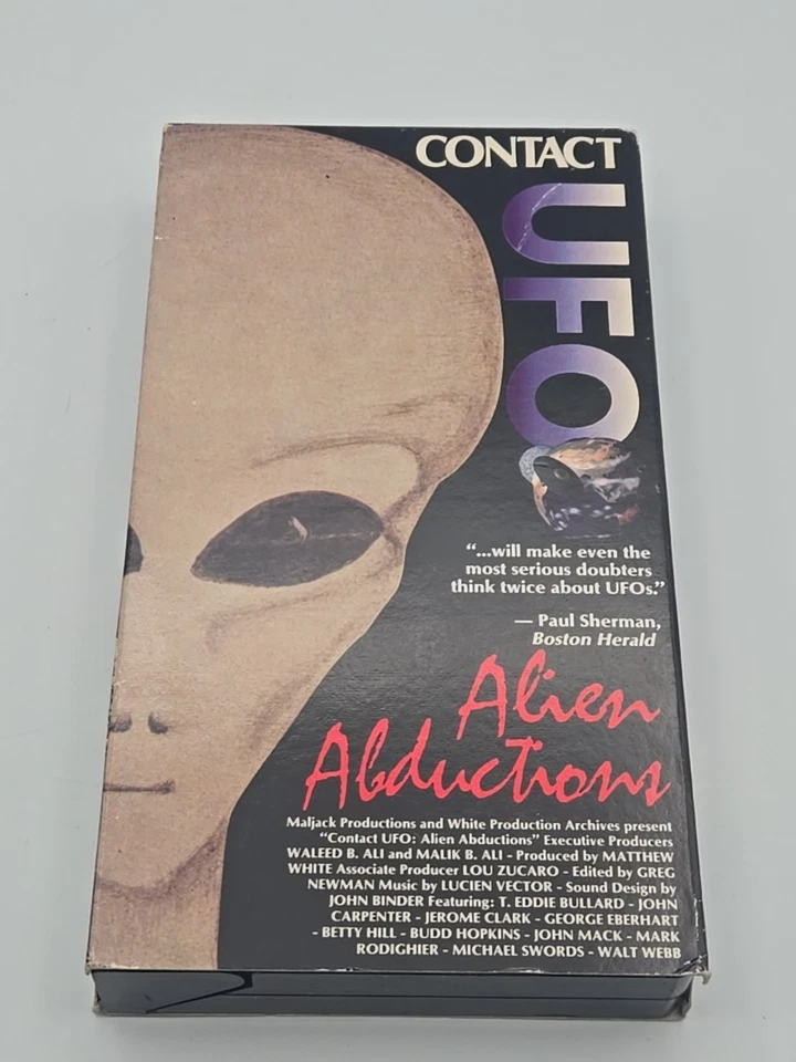 CONTACT UFO ALIEN ABDUCTIONS (VHS DOCUMENTARY) JOHN MACK BUD HOPKINS RARE  - Image 1 of 4