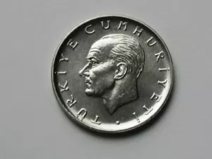 Turkey 1972 1 LIRA Coin MS+ UNC with Lustre & Edge Lettering - Picture 1 of 2