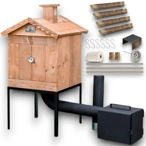 TOP-Qualität Räucherkammer Holz Imprägniert Räucherofen Räucherschrank Garten - Bild 1 von 14