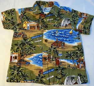 Camicia hawaiana RJC taglia 3T autentica made in palme hawaiane spiaggia Waimea Bay - Foto 1 di 8
