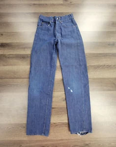 Rare Vintage 60s JC Pennys Jeans Youth Boys Size 23 X 26 Blue Foremost Button - Picture 1 of 18