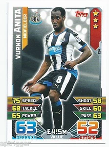 2015 / 2016 EPL Match Attax Base Card (194) Vurnon ANITA Newcastle - Picture 1 of 1