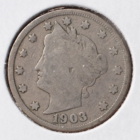 1903  5C Liberty Nickel - G  (actual coin pictured) Cover