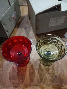Noritake Provincial Red/Green Sherbet Glasses Lot Of 8 - Picture 1 of 6