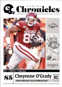 2020 Chronicles Draft Picks Blue #20 Cheyenne O'Grady RC Arkansas Razorbacks - Picture 1 of 2