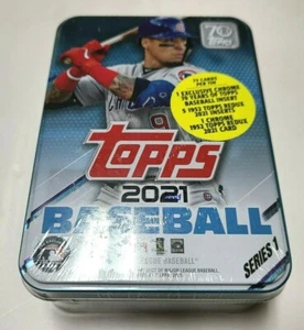 ✅⚾️🔥2021 Topps Serie 1 MLB Béisbol AL AZAR Tarjetas coleccionables de hojalata SELLADAS NUEVAS - Imagen 1 de 1