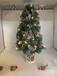 "Winter's Beautiful Blessings" Illuminated Tabletop Tree - The Bradford Exchange - Picture 1 of 8