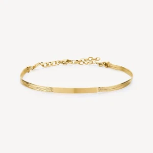 BROSWAY ESSENTIAL BRACCIALE DA DONNA A MAGLIA IN ACCIAIO COLOR ORO BNL066 - Foto 1 di 4