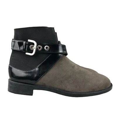 Botines Zara Mujer EU 39 (8) Trafaluc Gris Negro Hebilla Envolvente Botines Botas Foto 1 de 4