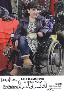 Eastenders LISA HAMMOND Signed TV Cast Card DONNA YATES - Picture 1 of 1