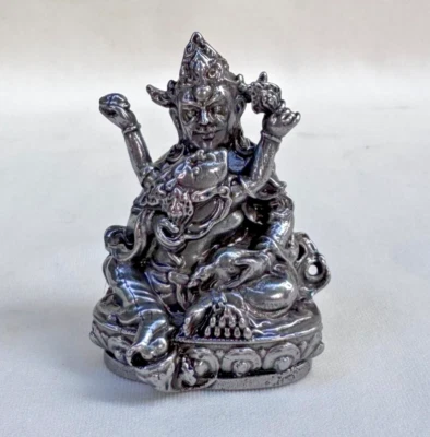 1.77" Old Chinese Tibetan Buddhism iron meteorite Red God of Wealth Figurines - Image 1 of 4