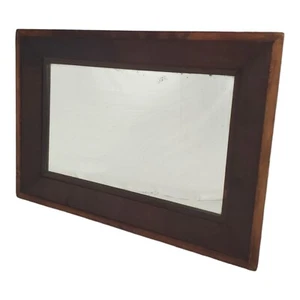 Antiker primitiver Mahagoni Ogee Mantel Spiegel Rasur American Federal Vintage - Bild 1 von 11
